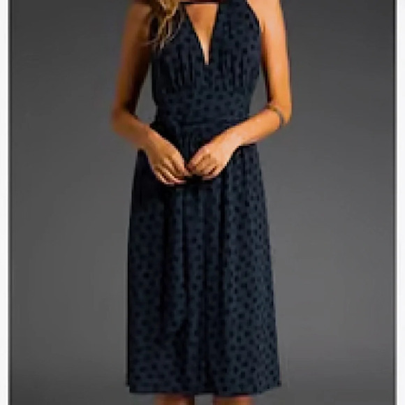 Marc By Marc Jacobs Dresses & Skirts - MARC by MARC JACOBS Women’s Blue and Black Daisy Print Tie Waist Dress Small